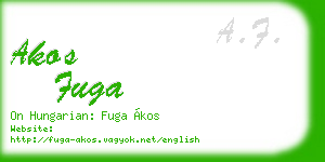 akos fuga business card